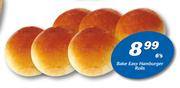 Bake Easy Hamburger Rolls-6's