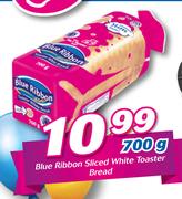 Blue Ribbon Sliced White Toaster Bread-700g