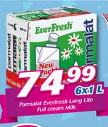 Parmalat Everfresh Long Life Full Cream Milk-6 x 1Ltr