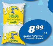 Darling Full Cream Fresh Milk Sachet-1Ltr