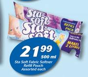 Sta Soft Fabric Softner Refill Pouch-500ml Each