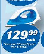 Pineware 140W Steam/Spray Iron-Each