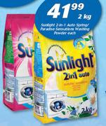 Sunlight 2 In 1 Auto Spring/Paradise Sensation Washing Powder-2kg Each