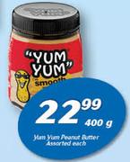 Yum Yum Peanut Butter-400g Each