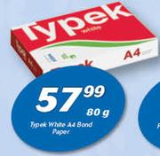 Typek White A4 Bond Paper-80g