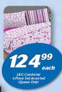 L&G Comforter 3-Piece Set (Queen Only)-Each