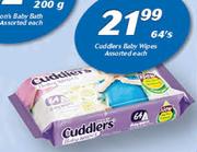 Cuddlers Baby Wipes 64’s-Each