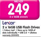 Lexar 2x16GB USB Flash Drives