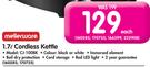Mellerware 1.7L Cordless Kettle CJ-100BK