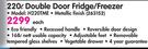 Hisense 220L Double Door Fridge/Freezer H220TME