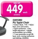 Oxford PU Typist Chair-Each