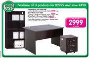 Bedford 4 Tier Bookcase/Bedford Desk 1600 Or Bedford 3 Drawer Mobile Pedestal-Per Bundle