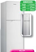 Hisense 220L Double Door Fridge Freezer H220TWH