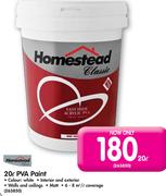 Homestead 20L PVA Paint