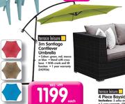 Terrace Leisure 3m Santiago Cantilever Umbrella-2's