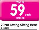 20Cm Loving Sitting Bear-Each