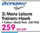 Olympic Mens Leisure Trainers-Hawk-Per Pair