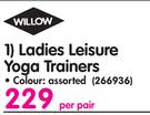 Willow Ladies Leisure Yoga Trainers-Per Pair