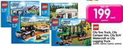 Lego City Tow Truck, City Camper Van, City SUV Watercraft Or City Logging Truck-Each