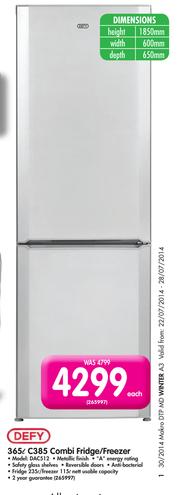 defy 365l fridge