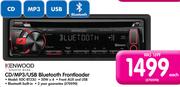 Kenwood CD/MP3/USB Bluetooth Frontloader KDC-BT33U