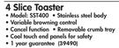 Sunbeam 4 Slice Toaster SST400