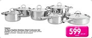 Tissoli 12 Piece Saphire Stainless Steel Cookware Set-Per Set