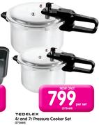 Tedlex 4 Ltr and 7 Ltr Pressure Cooker Set-Per Set