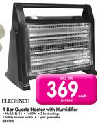 Elegance 4 Bar Quartz Heater With Humidifier EL-16