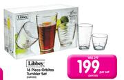Libbey 16 Piece Orbitas Tumbler Set
