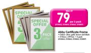 Abby Certificate Frame-3's Per Pack