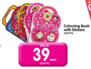 Colouring Book With Stickers-Each