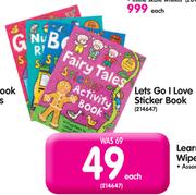 Lets Go I Love Stickers Book-Each