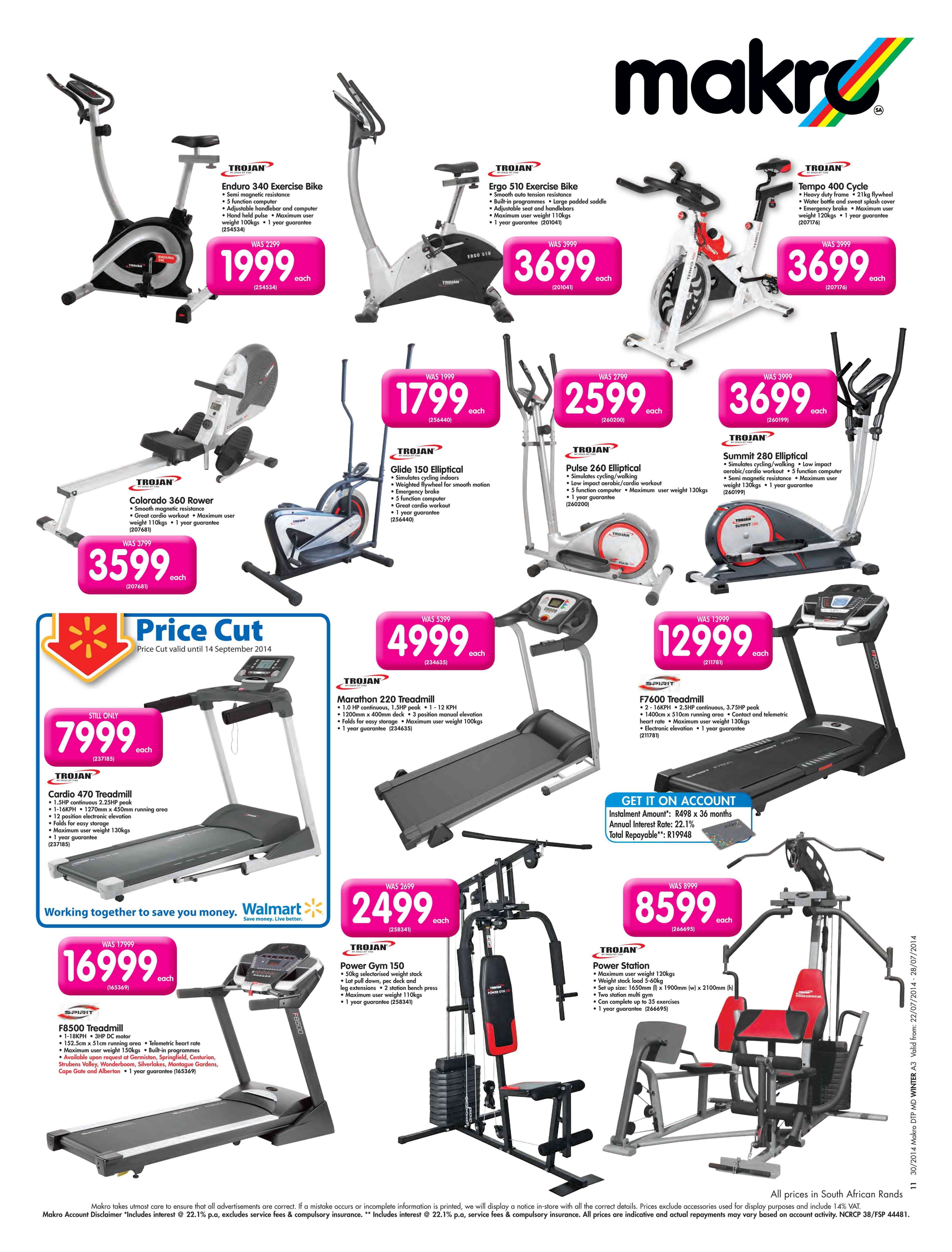 makro trojan exercise bike