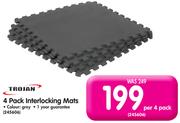 Trojan 4 Pack Interlocking Mats-Per 4 Pack