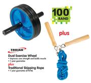 Trojan Dual Exercise Wheel+Traditional Skipping Rope