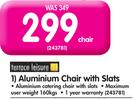 Terrace Leisure Aluminium Chair With Slats