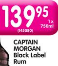 Captain Morgan Black Label Rum-750ml