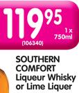 Southern Comfort Liqueur Whisky Or Lime Liqueur-750ml Each