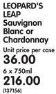 Leopard's Leap Sauvignon Blanc or Chardonnay-6x750ml
