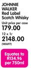 Johnnie Walker Red Label Scotch Whisky-12x1Ltr