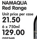 Namaqua Red Range-6x750ml
