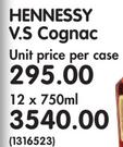 Hennessy V.S Cognac-12x750ml
