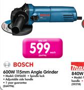 Bosch 600W 115mm Angle Grinder GWS600