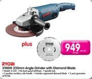  Ryobi 2100W 230mm Angle Grinder With Diamond Blade G-232