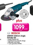 Bosch 2000W 230mm Angle Grinder Kit GWS20-230