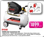 Ryobi 1500W 50Ltr Compressor Kit-Per Kit