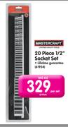 Mastercraft 20 Piece 1/2" Socket Set-Per Set