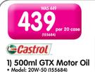 Castrol 500ml GTX Motor Oil 20W-50-Per 20 Case
