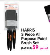 Harris 3 Piece All Purpose Paint Brush Set-Per Set